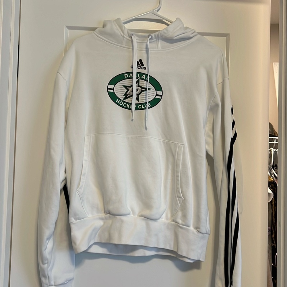 Dallas Stars Adidas White Hoodie